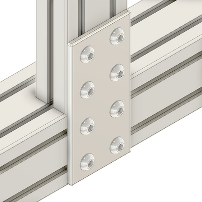 41-140-1 MODULAR SOLUTIONS ALUMINUM CONNECTING PLATE<br>90MM X 180MM FLAT W/HARDWARE